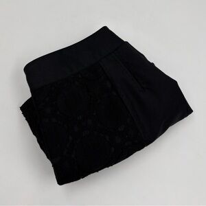Tory Burch Women's 4 Wool Black Lace Knee-length Pencil Skirt‎